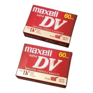 Maxell Mini DV Digital Video Cassette 60 Minute 60/SP 90/LP Recording Time‎